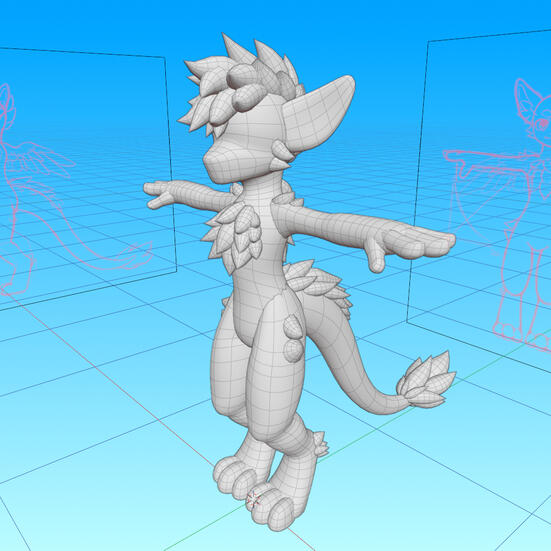 Fluffy dragon model (WIP)